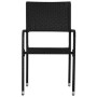 Juego de comedor de jardín 7 pzas ratán sintético y acero negro by , Garden sets - Ref: Foro24-3203277, Price: 321,63 €, Disc...