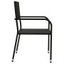 Juego de comedor de jardín 7 pzas ratán sintético y acero negro by , Garden sets - Ref: Foro24-3203277, Price: 321,63 €, Disc...