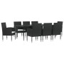 Juego de comedor de jardín 9 pzas ratán sintético y acero negro von , Gartensets - Ref: Foro24-3203311, Preis: 548,78 €, Raba...