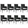Juego de comedor de jardín 9 pzas ratán sintético y acero negro von , Gartensets - Ref: Foro24-3203311, Preis: 548,78 €, Raba...