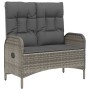 Juego de comedor de jardín 4 piezas con cojines ratán PE gris von , Gartensets - Ref: Foro24-3203504, Preis: 543,12 €, Rabatt: %