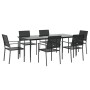 Juego de comedor para jardín 7 piezas ratán sintético y acero de , Conjuntos de jardín - Ref: Foro24-3187015, Precio: 459,97 ...