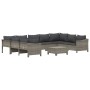 Set de muebles de jardín 10 pzas y cojines ratán sintético gris de , Conjuntos de jardín - Ref: Foro24-3187305, Precio: 662,2...