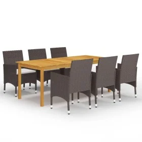Braunes 7-teiliges Garten-Essset von vidaXL, Gartensets - Ref: Foro24-3067858, Preis: 606,05 €, Rabatt: %