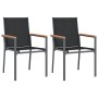 Juego de comedor para jardín 3 piezas acero y textilene negro by , Garden sets - Ref: Foro24-3187041, Price: 188,03 €, Discou...