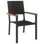 Juego de comedor de jardín 5 piezas ratán sintético negro de , Conjuntos de jardín - Ref: Foro24-3156680, Precio: 361,66 €, D...