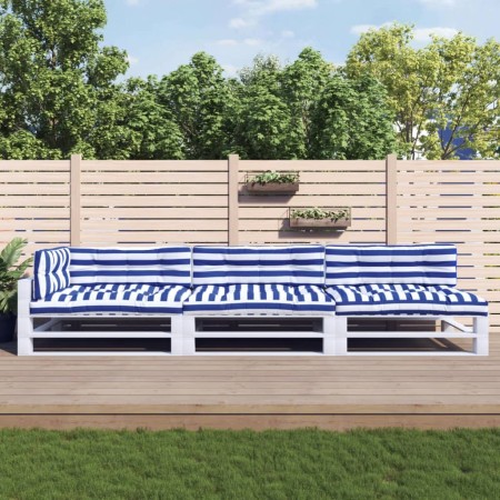 Cojines para palés 7 piezas tela a rayas azul y blanco by , Cushions for chairs and sofas - Ref: Foro24-3188918, Price: 229,4...