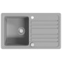Fregadero reversible gris de granito de una cubeta con escurridor by , Sinks - Ref: Foro24-141670, Price: 187,85 €, Discount: %