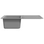 Fregadero reversible gris de granito de una cubeta con escurridor by , Sinks - Ref: Foro24-141670, Price: 187,85 €, Discount: %
