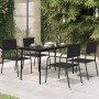 Mesa de comedor de jardín acero y vidrio negra 140x70x74 cm von , Gartentische - Ref: Foro24-318750, Preis: 137,36 €, Rabatt: %