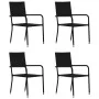 Juego de comedor para jardín de 5 piezas negro de vidaXL, Conjuntos de jardín - Ref: Foro24-3067828, Precio: 242,02 €, Descue...
