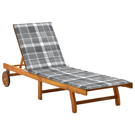 Tumbona de jardín con cojín madera maciza de acacia von , Liegen - Ref: Foro24-3061358, Preis: 206,58 €, Rabatt: %