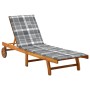 Tumbona de jardín con cojín madera maciza de acacia von , Liegen - Ref: Foro24-3061358, Preis: 206,58 €, Rabatt: %