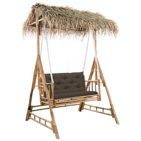 Banco columpio de 2 plazas hojas de palma y cojín bambú 202 cm von , Gartenwippen - Ref: Foro24-3063941, Preis: 484,10 €, Rab...