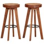 Taburetes de cocina 2 uds cuero auténtico madera maciza acacia von , Küchenhocker - Ref: Foro24-348164, Preis: 158,74 €, Raba...
