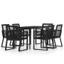 Juego de comedor para jardín 7 piezas negro by , Garden sets - Ref: Foro24-3099158, Price: 588,71 €, Discount: %