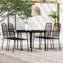 Juego de comedor de jardín 5 piezas negro de , Conjuntos de jardín - Ref: Foro24-3099145, Precio: 316,54 €