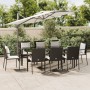Set de comedor de jardín 7 pzas y cojines ratán sintético negro de , Conjuntos de jardín - Ref: Foro24-3185099, Precio: 568,0...