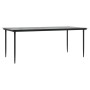 Set de comedor de jardín 7 pzas y cojines ratán sintético negro de , Conjuntos de jardín - Ref: Foro24-3185099, Precio: 568,0...