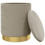 Taburete con almacenaje redondo terciopelo gris oscuro von , Klapphocker und Stühle - Ref: Foro24-340286, Preis: 44,77 €, Rab...