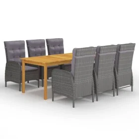 Gray 7-Piece Garden Dining Set by vidaXL, Garden sets - Ref: Foro24-3067867, Price: 1,00 €, Discount: %