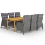 Gray 7-Piece Garden Dining Set by vidaXL, Garden sets - Ref: Foro24-3067867, Price: 1,00 €, Discount: %