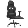 Silla gaming de masaje y reposapiés cuero sintético negro by , Gaming chairs - Ref: Foro24-345419, Price: 125,71 €, Discount: %