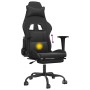 Silla gaming de masaje y reposapiés cuero sintético negro by , Gaming chairs - Ref: Foro24-345419, Price: 125,71 €, Discount: %