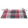 Sillas de jardín 4 uds madera teca con cojines a cuadros rojos von , Gartenstühle - Ref: Foro24-3065630, Preis: 378,06 €, Rab...