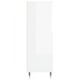 Aparador alto madera contrachapada blanco brillo 60x36x110 cm by , Sideboards - Ref: Foro24-831478, Price: 94,57 €, Discount: %