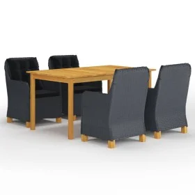 Dark Gray 5-Piece Garden Dining Set by vidaXL, Garden sets - Ref: Foro24-3067848, Price: 702,76 €, Discount: %