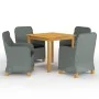 Light gray 5-piece garden dining set by vidaXL, Garden sets - Ref: Foro24-3067759, Price: 560,27 €, Discount: %