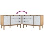 Cajonera OTTA madera maciza pino marrón y blanco 111x43x73,5 cm by , Drawers - Ref: Foro24-348587, Price: 179,77 €, Discount: %