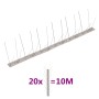 Set de 20 hileras pinchos contra pájaros y palomas 4 filas 10 m by , Animal repellents - Ref: Foro24-149131, Price: 47,30 €, ...