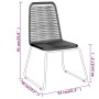 Juego de comedor para jardín 3 piezas negro by , Garden sets - Ref: Foro24-3099089, Price: 205,72 €, Discount: %