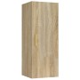 Armario de pared madera contrachapada color roble 34,5x34x90 cm by , Shelves and shelves - Ref: Foro24-812432, Price: 49,56 €...