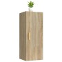 Armario de pared madera contrachapada color roble 34,5x34x90 cm by , Shelves and shelves - Ref: Foro24-812432, Price: 49,56 €...
