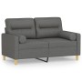 Sofá de 2 plazas con cojines tela gris oscuro 120 cm by , Sofas - Ref: Foro24-3200814, Price: 201,17 €, Discount: %
