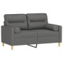 Sofá de 2 plazas con cojines tela gris oscuro 120 cm by , Sofas - Ref: Foro24-3200814, Price: 201,17 €, Discount: %