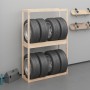 Soporte para neumáticos madera maciza de pino 120x40x180 cm by , Industrial shelving - Ref: Foro24-825003, Price: 81,55 €, Di...