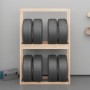 Soporte para neumáticos madera maciza de pino 120x40x180 cm by , Industrial shelving - Ref: Foro24-825003, Price: 81,55 €, Di...