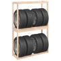Soporte para neumáticos madera maciza de pino 120x40x180 cm de , Estanterías industriales - Ref: Foro24-825003, Precio: 81,55 €