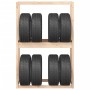 Soporte para neumáticos madera maciza de pino 120x40x180 cm by , Industrial shelving - Ref: Foro24-825003, Price: 81,55 €, Di...