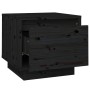 Mesita de noche madera maciza de pino negro 35x34x32 cm de , Mesitas de noche - Ref: Foro24-813403, Precio: 42,20 €, Descuent...