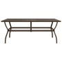 Mesa de jardín de acero marrón 190x80x72 cm de , Mesas de jardín - Ref: Foro24-312281, Precio: 161,74 €, Descuento: %