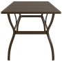Mesa de jardín de acero marrón 190x80x72 cm de , Mesas de jardín - Ref: Foro24-312281, Precio: 161,74 €, Descuento: %