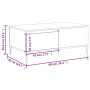 Mesa de centro madera contrachapada gris hormigón 90x50x36,5 cm von , Couchtisch - Ref: Foro24-821120, Preis: 69,65 €, Rabatt: %