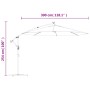 Sombrilla voladiza con luces LED y poste acero taupe 300 cm de , Sombrillas - Ref: Foro24-44522, Precio: 130,83 €, Descuento: %