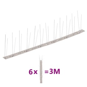 Set de 6 hileras pinchos contra pájaros y palomas 2 filas 3 m de , Repelentes para animales - Ref: Foro24-170234, Precio: 14,...