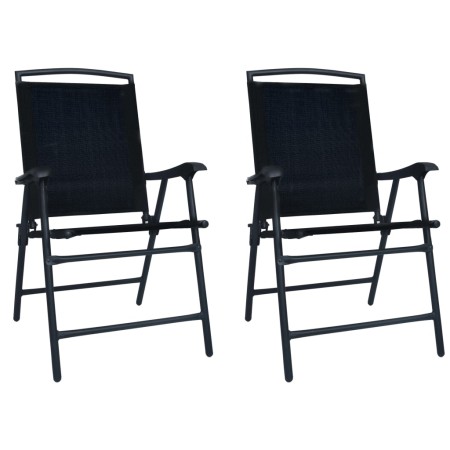 Sillas plegables de jardín 2 unidades textilene negro von , Gartenstühle - Ref: Foro24-47923, Preis: 101,18 €, Rabatt: %